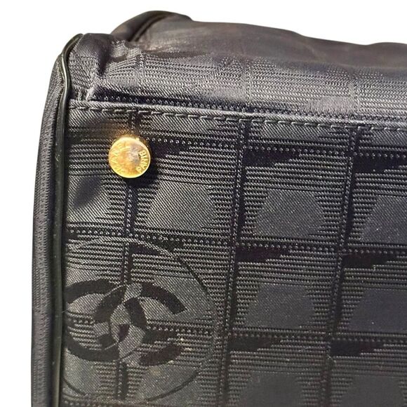 Chanel Travel Line Small Tote Bag Black Gold Hardware - Picture 14 of 16